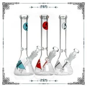 Limited Edition Zob Hitman Glass Mini Bottom Beaker Bong 10 Inches Smoking Water Pipes Bongs 14.4 mm Joint Smoking Hookahs_VAPORMALLS