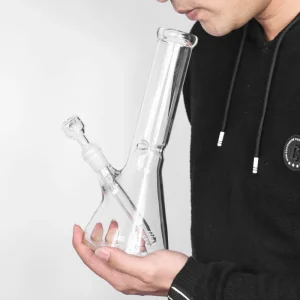 Hookah Beaker Glass Bong 10.7" beaker base water pipes dab rig thick material for smoking bongs_VAPORMALLS