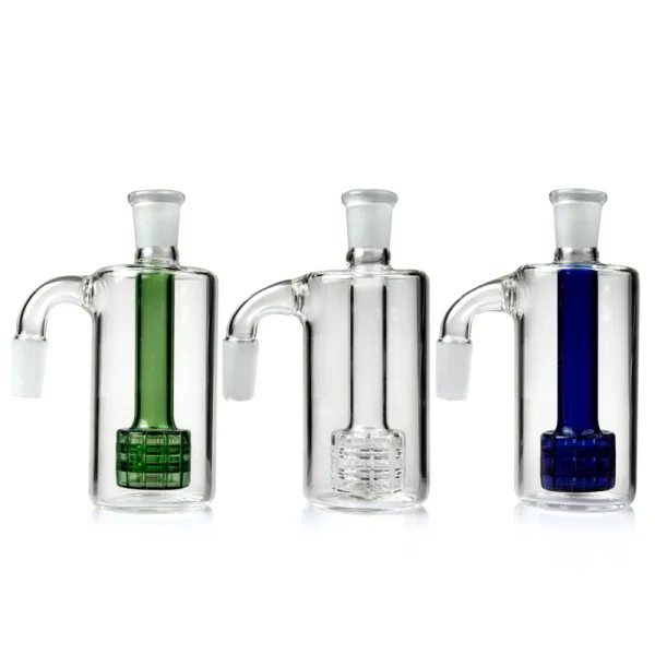 Glass Ash Catchers Hookahs 14mm 18mm 45 Degree 90 Degree Matrix Perc Glass AshCatcher High Quality Water Catchers Thick Pyrex Clear Ashcatcher_VAPORMALLS