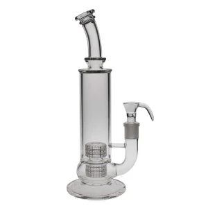 SAML Glass Stereo glass bong Hookahs 55 mm Stemless Tubes with Twin Matrix Percolates water pipe joint 18.8mm PG3010 FC-186 Improved version_VAPORMALLS