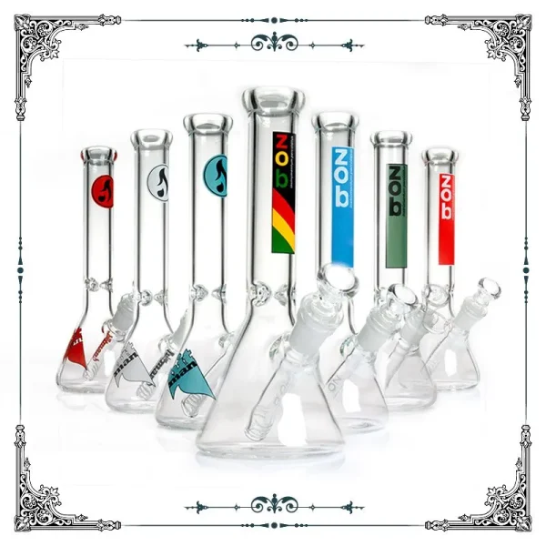 Limited Edition Zob Hitman Glass Mini Bottom Beaker Bong 10 Inches Smoking Water Pipes Bongs 14.4 mm Joint Smoking Hookahs_VAPORMALLS