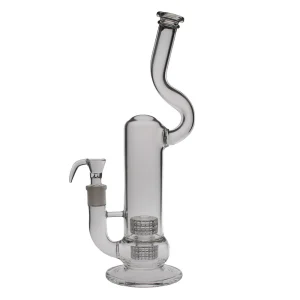 SAML Glass Stereo glass bong Hookahs 55 mm Stemless Tubes with Twin Matrix Percolates water pipe joint 18.8mm PG3010 FC-186 Improved version_VAPORMALLS