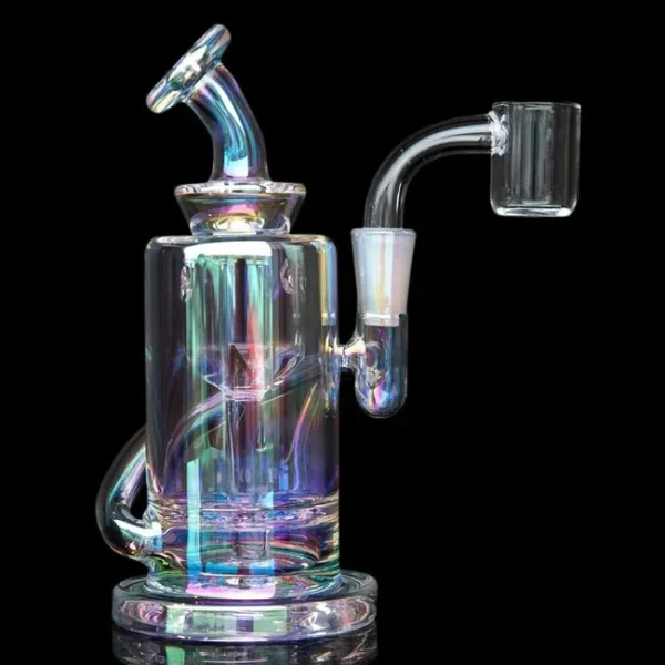 Tall Rainbow glass water bongs hookahs downstem perc Ice catcher dabber heady rig recycler Dab smoke water pipe with 14mm_VAPORMALLS