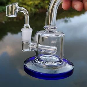 6 Inch Mini Dab Rig Colorful Thick Glass Bongs Hookahs Inline Perc Water Pipes 14mm Joint Oil Rigs Small Bong With 4mm Quartz Banger_VAPORMALLS