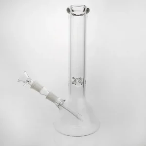 beaker bongs glass water bongs Hand Blown Glass Bong 10'' Color Accent on Mouthpiece Pipe Bong Hookahs Beaker Waterpipe Heady Glass Bong Borosilicate Glass Beaker_VAPORMALLS